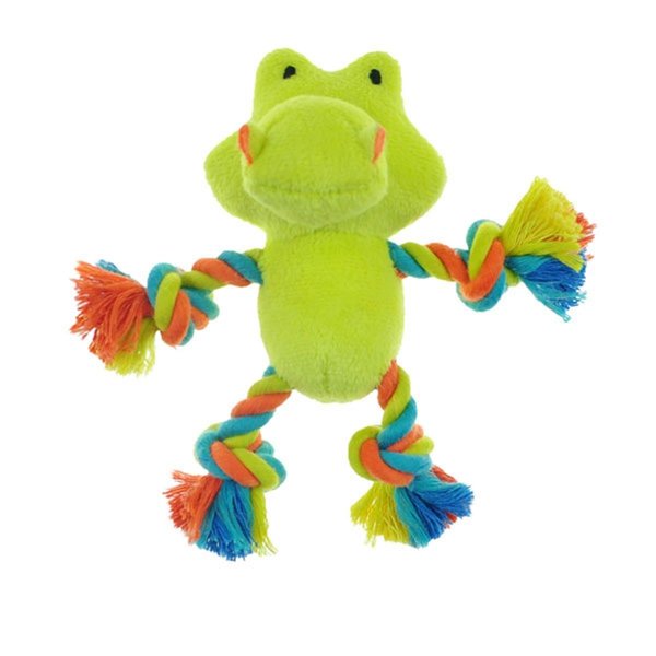 Petpath Plush Char with Rope Arms Gator Dog Toy PE2640081